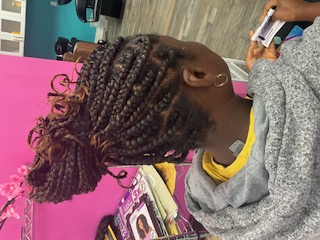 Finished braided style at Bilama Salon